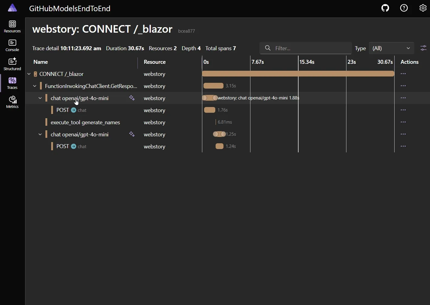 Recording of the GenAI visualizer.