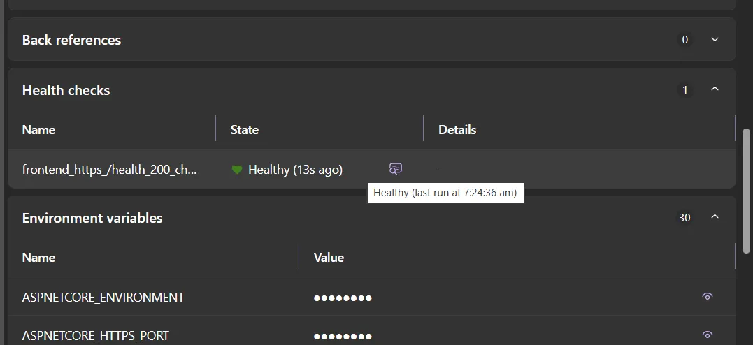 Health checks last run time